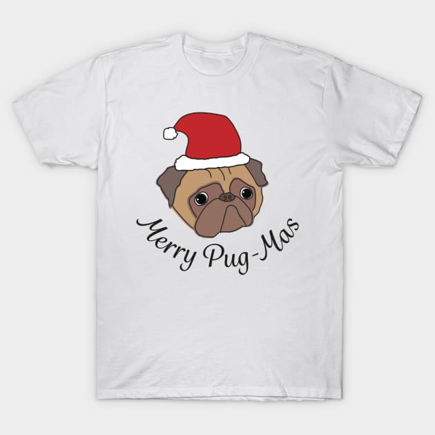 Merry pug mas T-Shirt by Christyn Evans